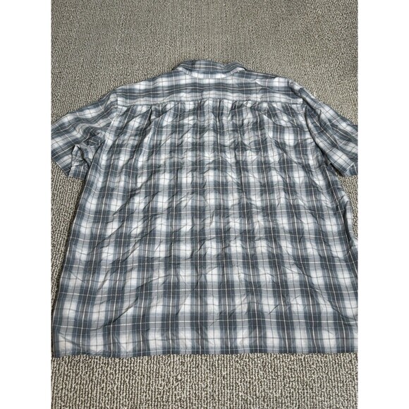 Eddie Bauer AV Button Down Shirt Men’s XL Grey Plaid Outdoor Short Sleeve - Picture 5 of 7